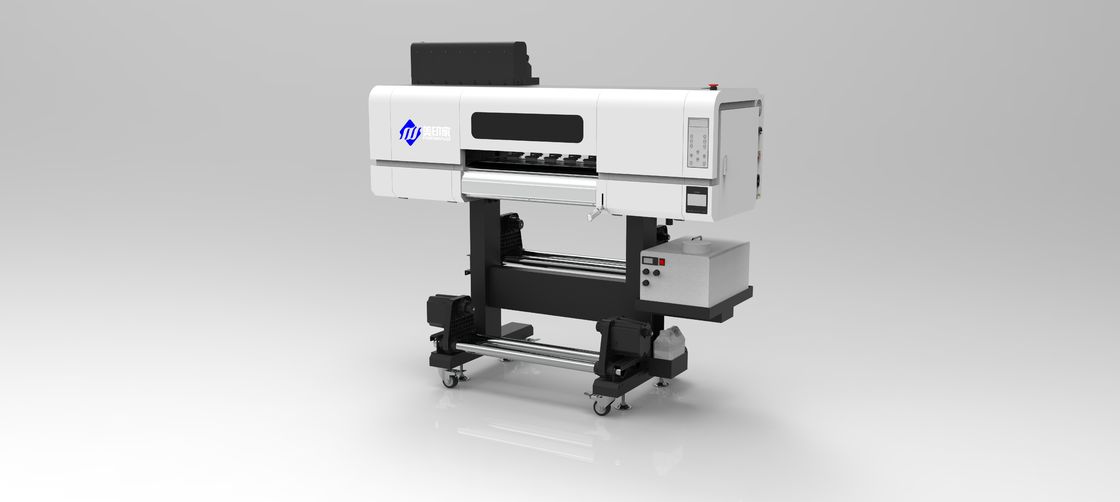 CMYK Beyaz Baskı için 1500ml UV Mürekkepli 1800 DPI Roller Isıtma DTF UV Yazıcı